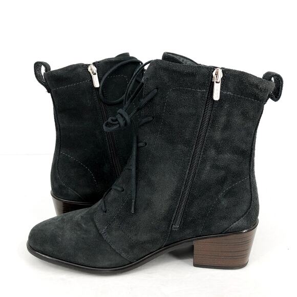 NAOT Womens Majesty Mid Calf Boots US 9 EU 40 Charcoal Suede Lace Up NIB - Picture 6 of 11